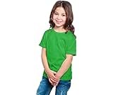 Kids Round Neck Girls Tshirt Short Sleeves Natural Organic 100% Cotton Soft Fabric Comfortable Plain Color Original Branded Half Sleeve t-Shirt for Girl Kid