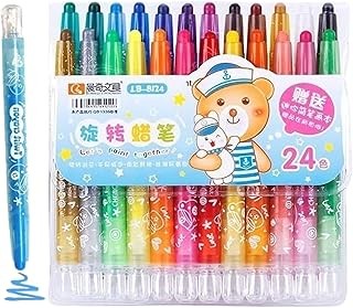 Cots and Cuddles 24 Colours Twisting Rolling Crayons For Doodling, Drawing, Art & Craft Supplies For School Kids, Ink Multicolor