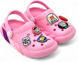SVAAR x Tom & Jerry Slingback Clog Shoes for Boys & Girls || Indoor & Outdoor Sandals Clogs for Kids with 6 Tom & Jerry CharmsSVAAR x Tom & Jerry Slingback Clog Shoes for Boys & Girls || Indoor & Outd