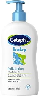 Cetaphil Baby Daily Lotion, Suitable for baby’s delicate skin, Shea Butter and Vit E, Dermatologist Tested and Pediatrician Recommended, 400 ml