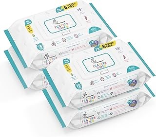 R for Rabbit Feather 468 Baby Wet Wipes for new born Combo Pack of 6