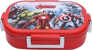 JAYPEE Inner Stainless Steel Insulated Lunch Box Missteel Avenger Printed Airtight Tiffin Box for School Kids Girls & Boys | Bpa Free,Red, 500 ml